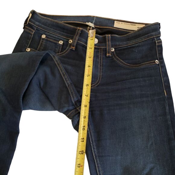 rag & bone Women's  High Rise Skinny Ankle Jean in Dark Blue Size 27 - Picture 2 of 12